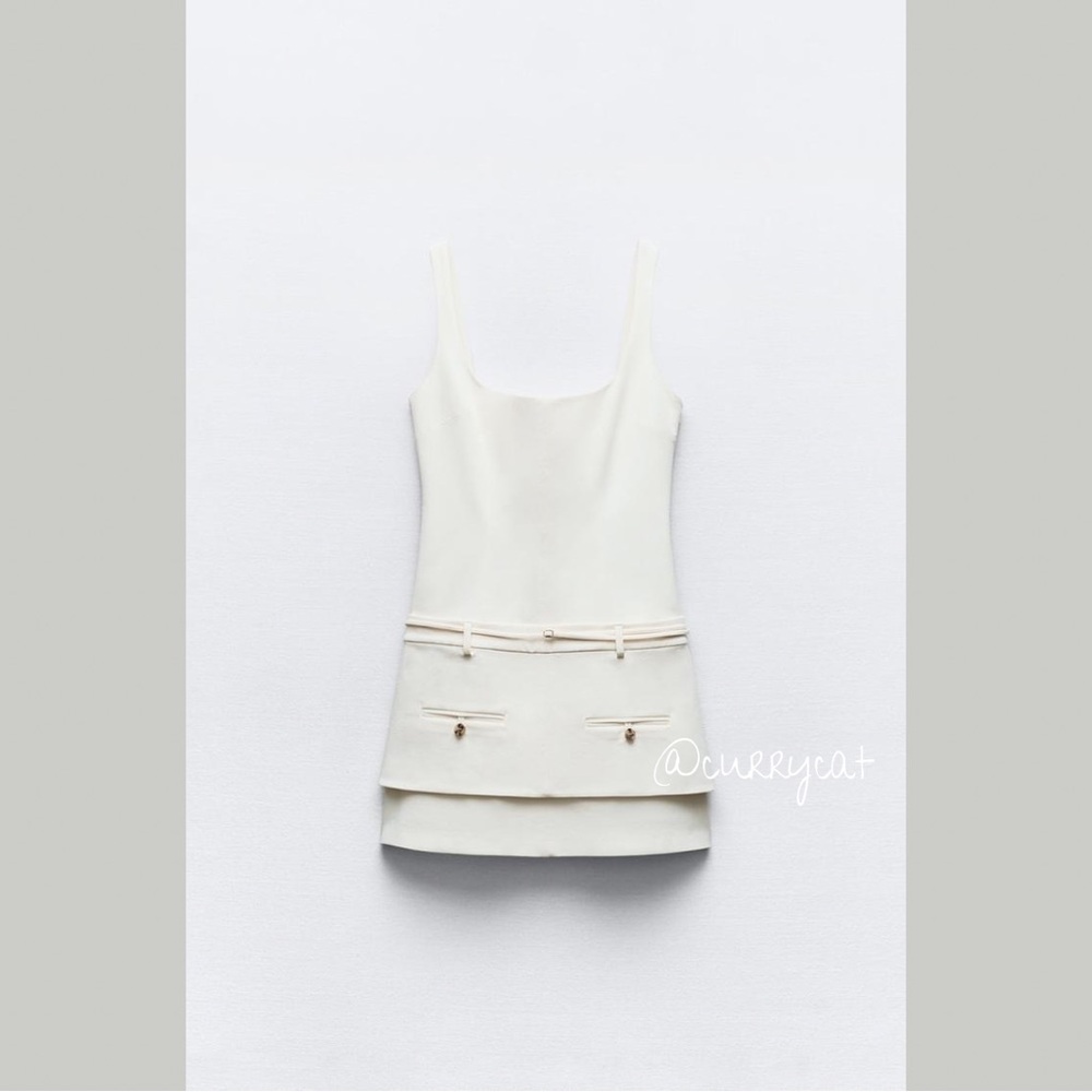 Zara BELTED FITTED DRESS - Picture 4 of 9